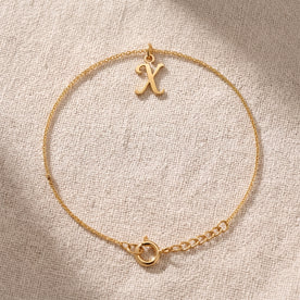Bracciale X | Ciondolo con iniziale e lettera X, oro e argento