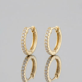 Boucles d'oreilles créoles à charnière en zircone - Bijoux élégants pour toutes les occasions