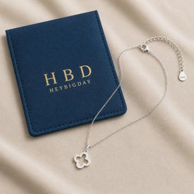 Zirconia Open Clover Necklace — Necklace with Packaging