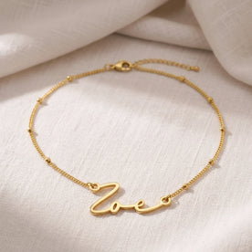 Zoe Naamketting | 18 karaats goud, zilver en verguld | Direct leverbaar