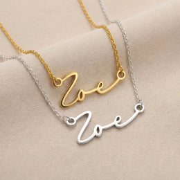 Zoe Naamketting | 18 karaats goud, zilver en verguld | Direct leverbaar