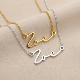 Zoe Naamketting | 18 karaats goud, zilver en verguld | Direct leverbaar