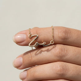 Zoe Naamketting | 18 karaats goud, zilver en verguld | Direct leverbaar